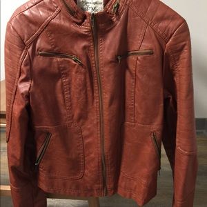 Faux leather jacket